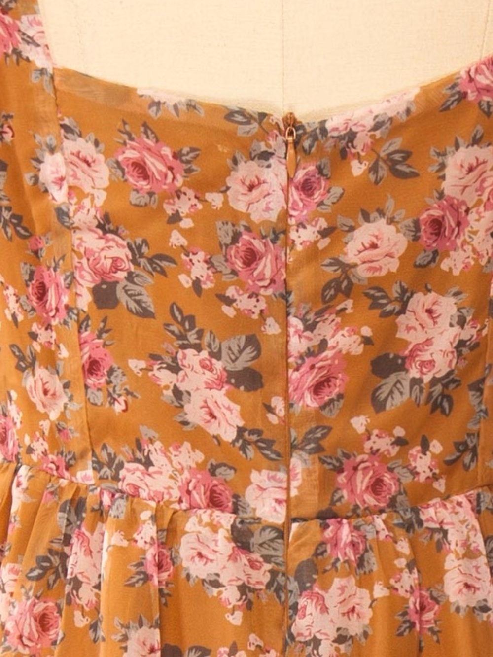 STORIA Floral Tiered Midi Dress | Size Medium | Cottagecore Boho Romantic | Line - Picture 8 of 16